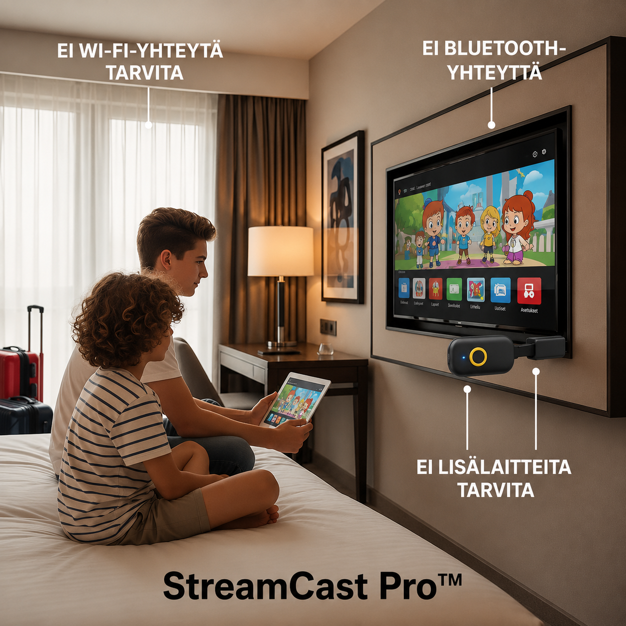 StreamCast Pro™ langaton näytönjako – Isompi kuva, suoraan televisioosi