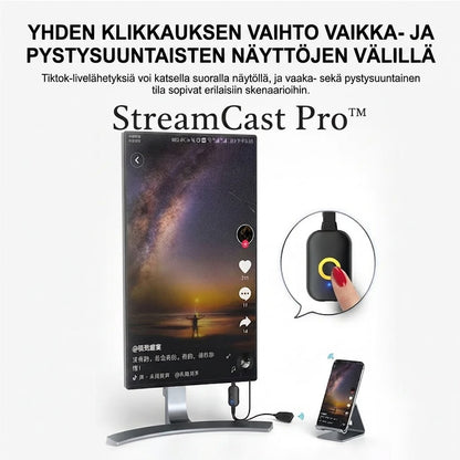 StreamCast Pro™ langaton näytönjako – Isompi kuva, suoraan televisioosi