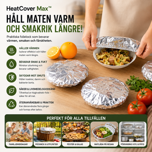 HeatCover Max™ Skålbeskytter (10 stk.) – Gjenbrukbart beskyttelse for matoppbevaring og servering