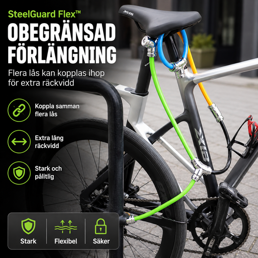 SteelGuard Flex™ Sikkerhetswire – Robust karbonfiberstål med rask låsing