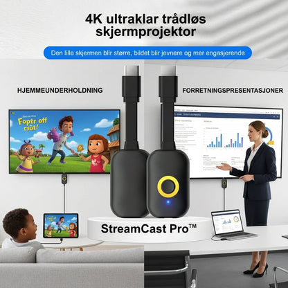 StreamCast Pro™ Trådløs Skjermspeiling – Større bilde, rett på TV-en