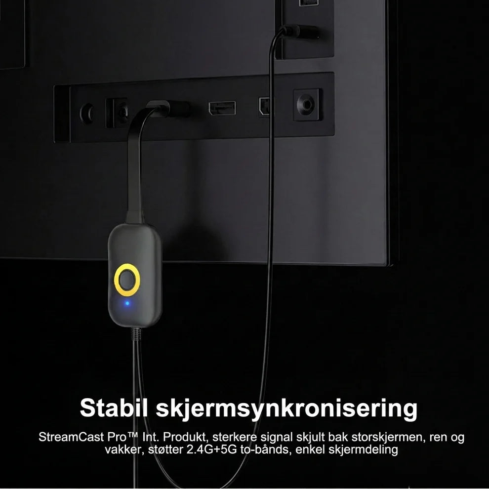 StreamCast Pro™ Trådløs Skjermspeiling – Større bilde, rett på TV-en