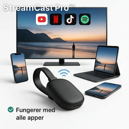 StreamCast Pro™ Trådløs Skjermspeiling – Større bilde, rett på TV-en