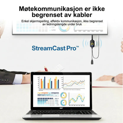 StreamCast Pro™ Trådløs Skjermspeiling – Større bilde, rett på TV-en
