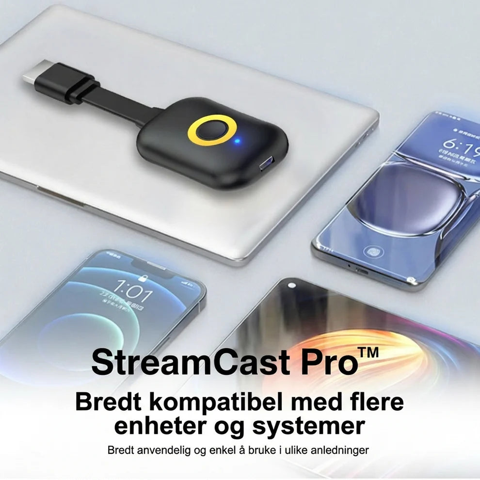 StreamCast Pro™ Trådløs Skjermspeiling – Større bilde, rett på TV-en