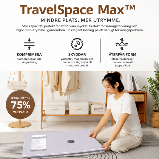 TravelSpace Max™ -pakkauspussit – Langaton tyhjiöpumppu kätevään pakkaamiseen