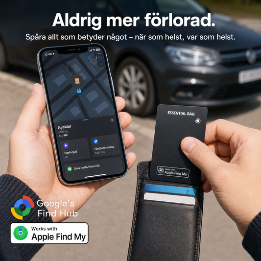 SafeCard Flex™ Bluetooth-sporer – Trådløst oppladbart kort med global sporing