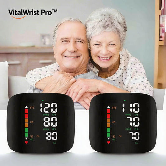 VitalWrist Pro™ Digital Handledsmätare – Smidig hälsokontroll med tydlig display
