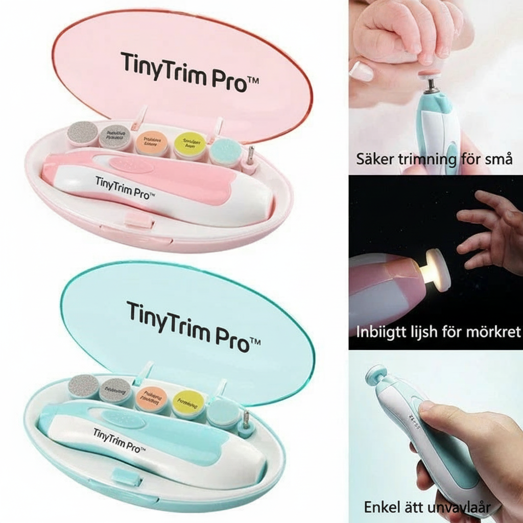TinyTrim Pro™ Baby Nagelfil – Mjuk och trygg nagelvård hemma