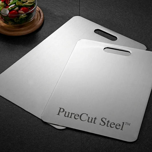 PureCut Steel™ Köksskärbräda – Slitstark design för tryggare förberedelser