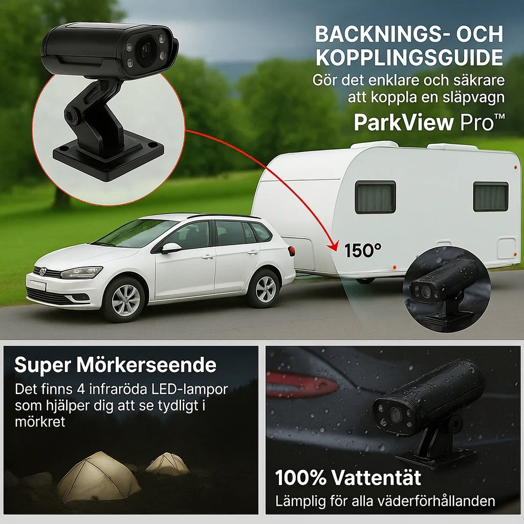 ParkView Pro™ Backkamera – Tryggare parkering utan stress och gissningar