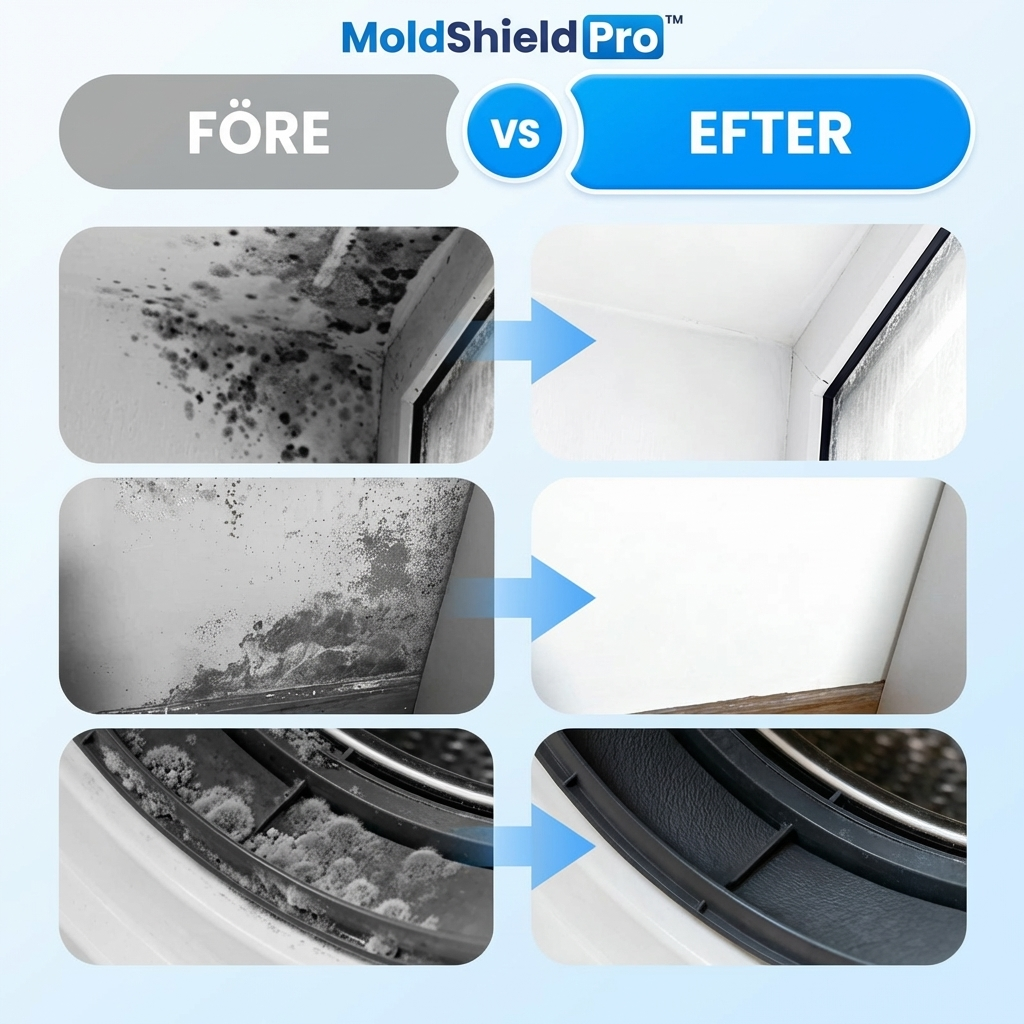 MoldShield Pro™ Schimmelspray – Snabb rengöring för renare väggar och friskare känsla