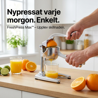 FreshPress Max™ Fruktpress – Pressa varje droppe med minimal ansträngning