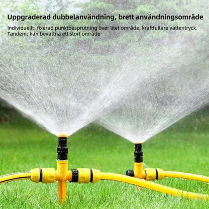 Roterande automatiskt bevattningssystem – Trädgårdssprinkler för trädgård, gräsmatta och uteplats 🌿💦