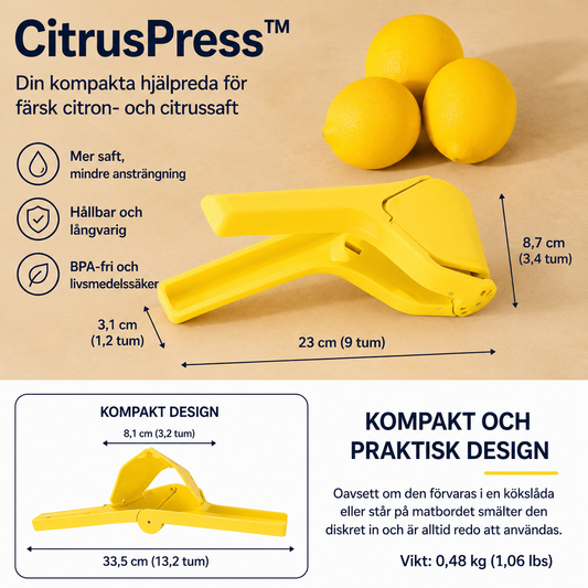 CitrusPress™ Juicer – Manuell citruspress för enkel och effektiv juicepressning